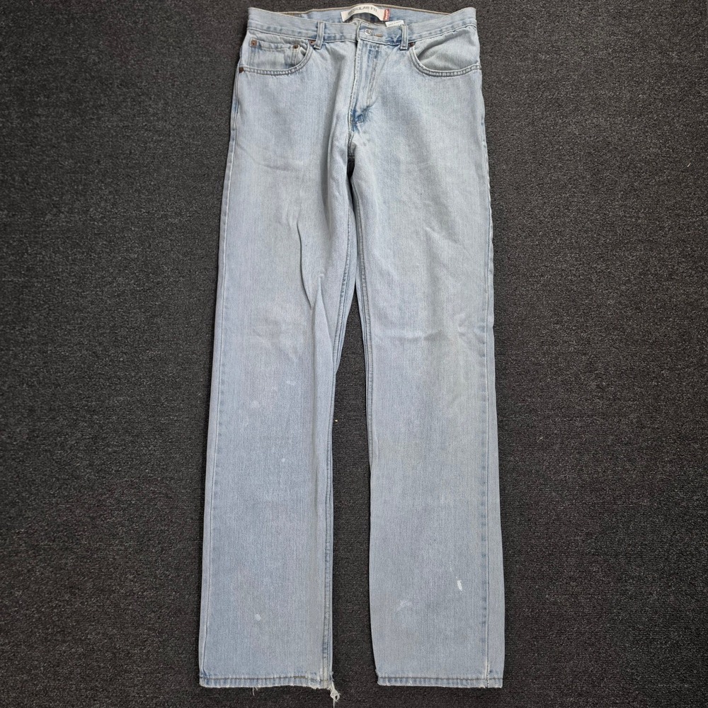 Vintage Levis 505 Regular Fit Jeans Mens 34x36 Light Wash Denim Straight Leg Y2K